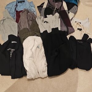 Banana Republic Women's Tops - Black, Cream, Gray, Burgundy